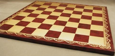 WorldWise Imports 203GR Burgundy and Gold Pressed Leather Board, 2